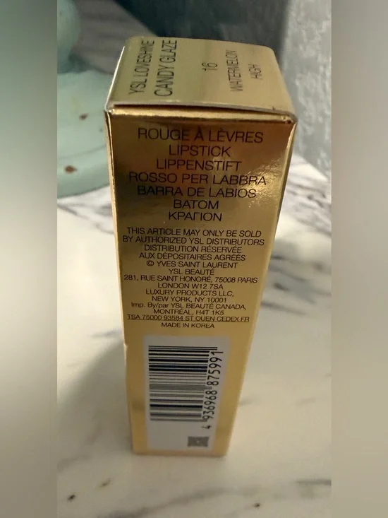 YSL Loveshine Candy Glaze Lip Gloss Stick 16 Watermelon High NIB Full Size - Picture 9 of 10